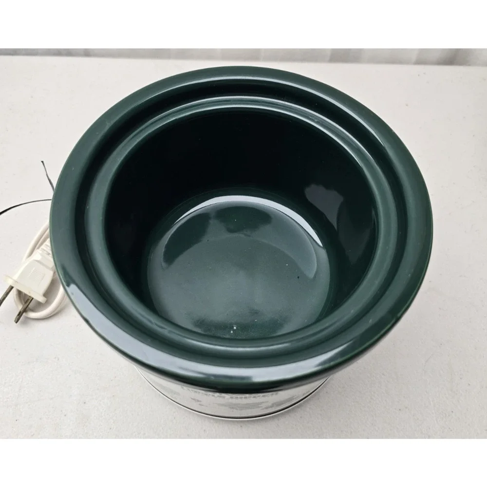Rival Little Dipper Electric Stoneware Server Model 3204 White Green Ivy vine